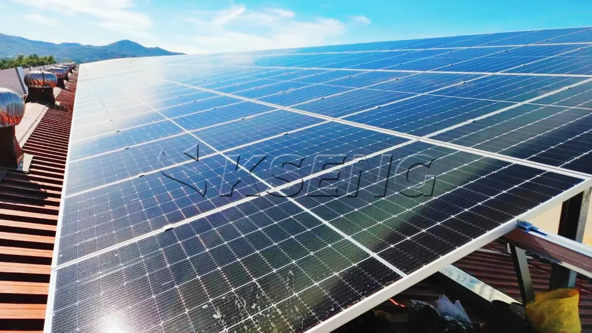 韩国卧轨屋面光伏支架800KW