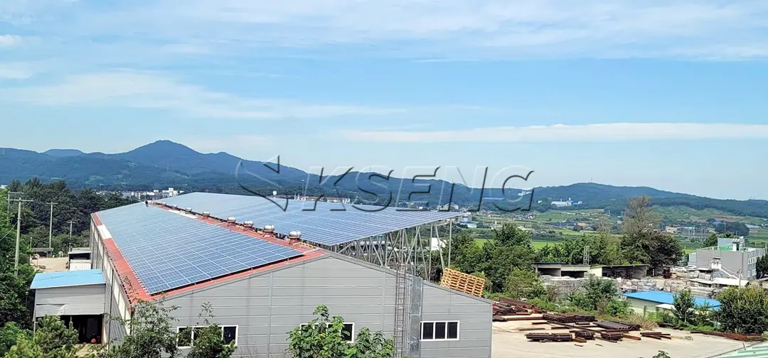 韩国卧轨屋面光伏支架800KW