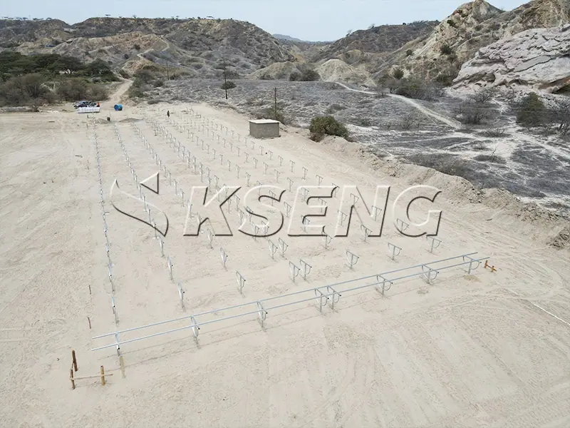 秘鲁固定可调光伏支架313.5KW