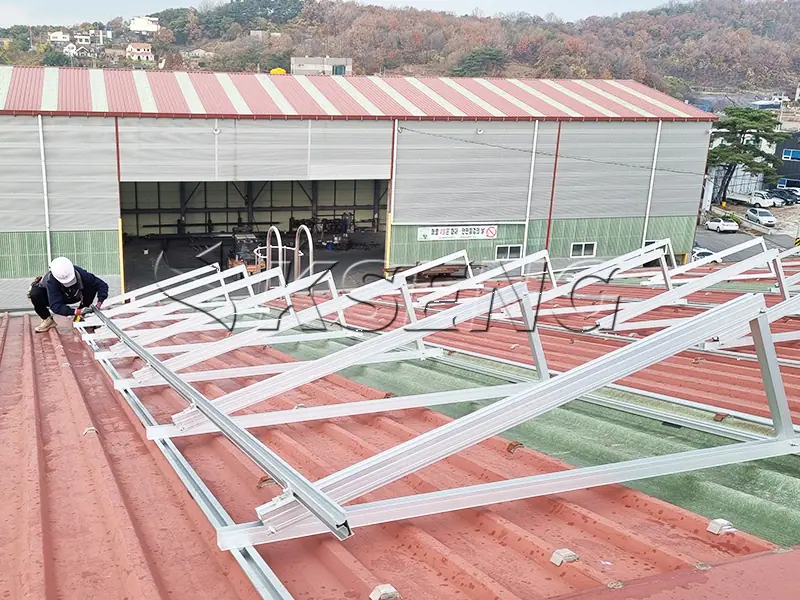韩国京畿道屋面光伏支架199.52KW