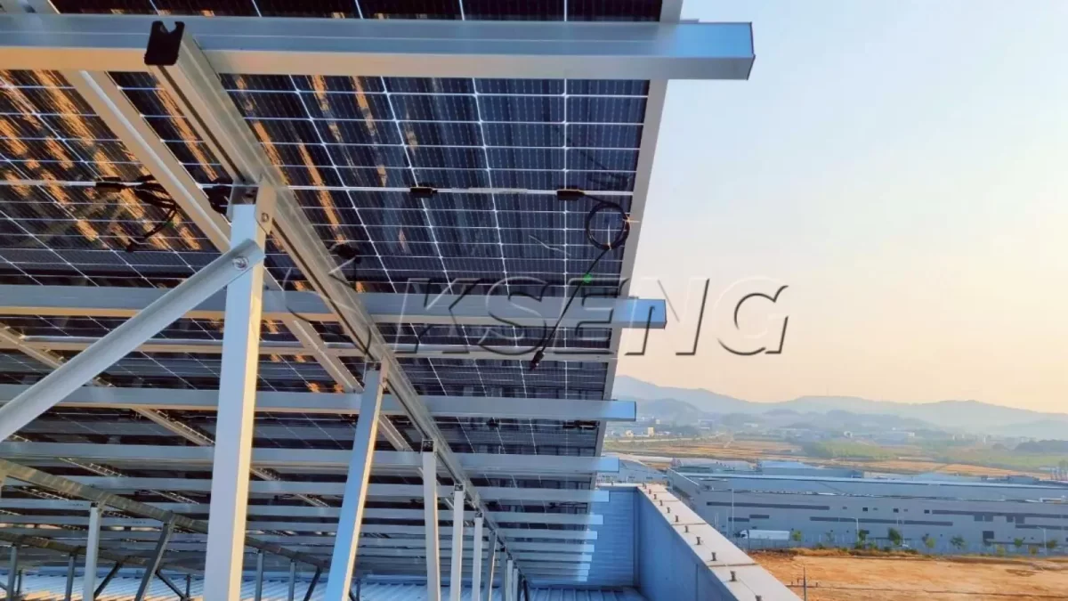 韩国彩钢瓦屋面光伏支架129KW