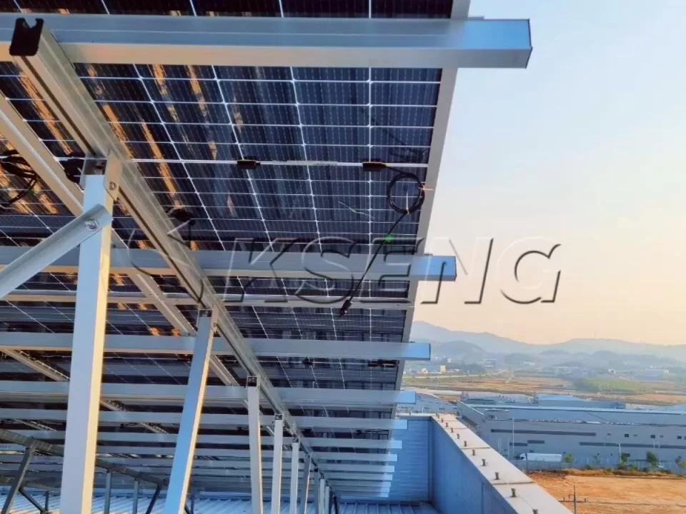 韩国彩钢瓦屋面光伏支架129KW