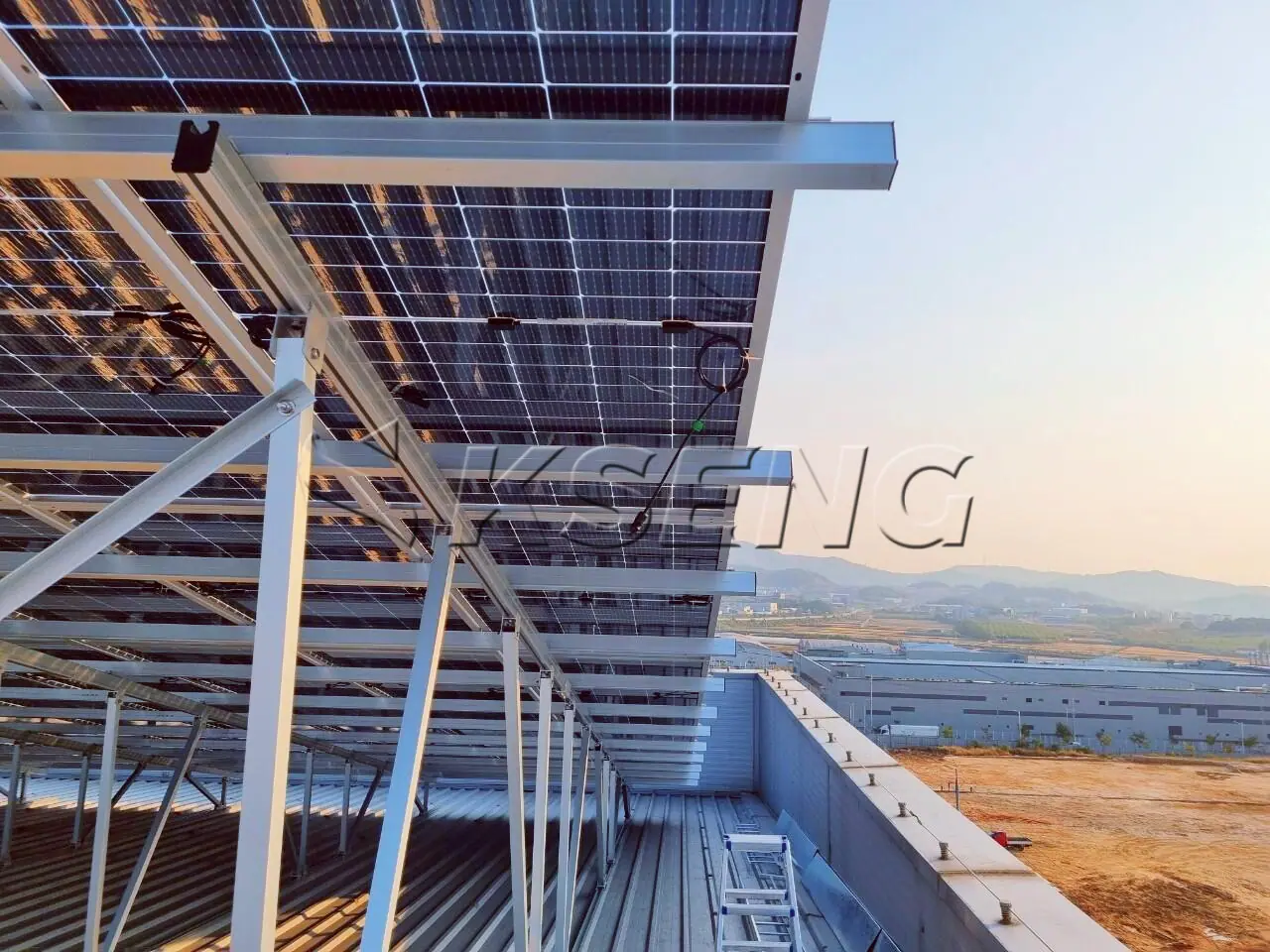 韩国彩钢瓦屋面光伏支架129KW