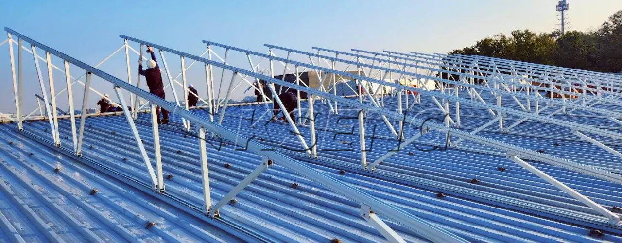 韩国彩钢瓦屋面光伏支架129KW