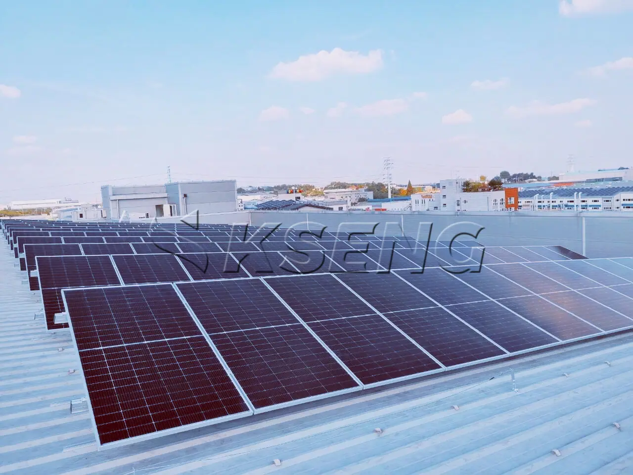 韩国彩钢瓦屋面光伏支架171KW