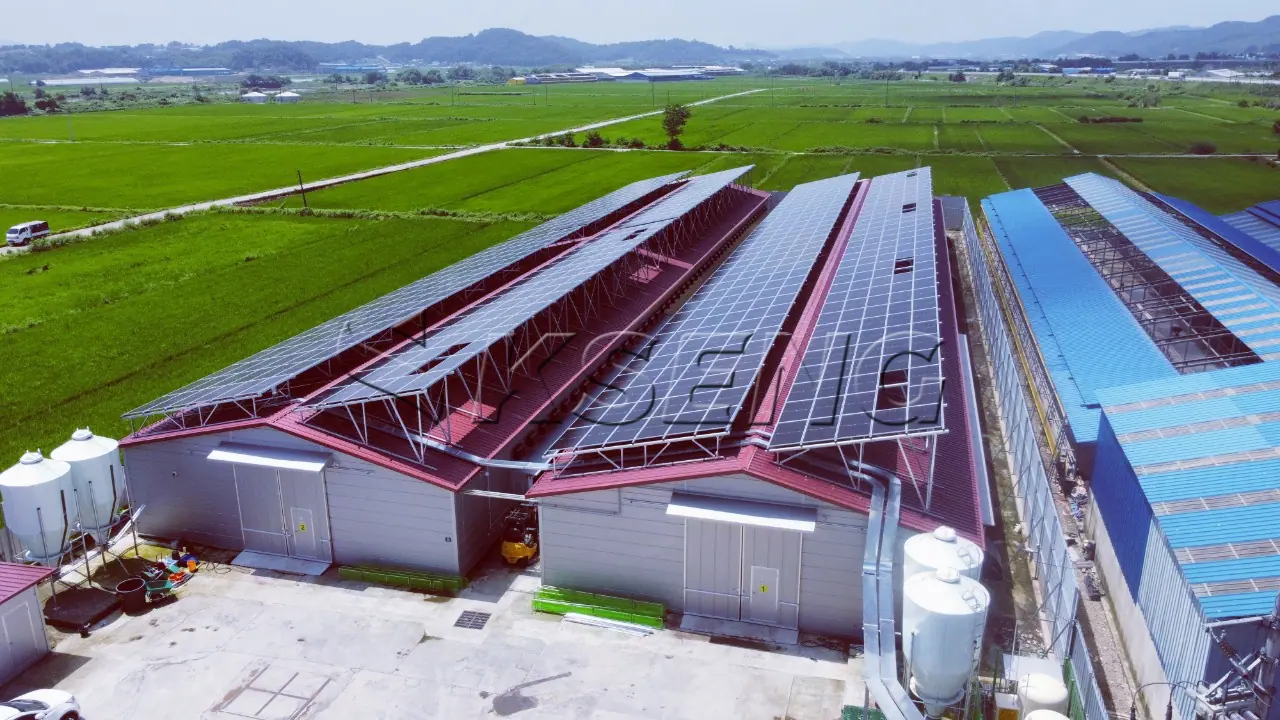 韩国彩钢瓦屋面光伏支架400KW