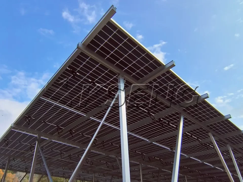 日本防水车棚光伏支架138KW