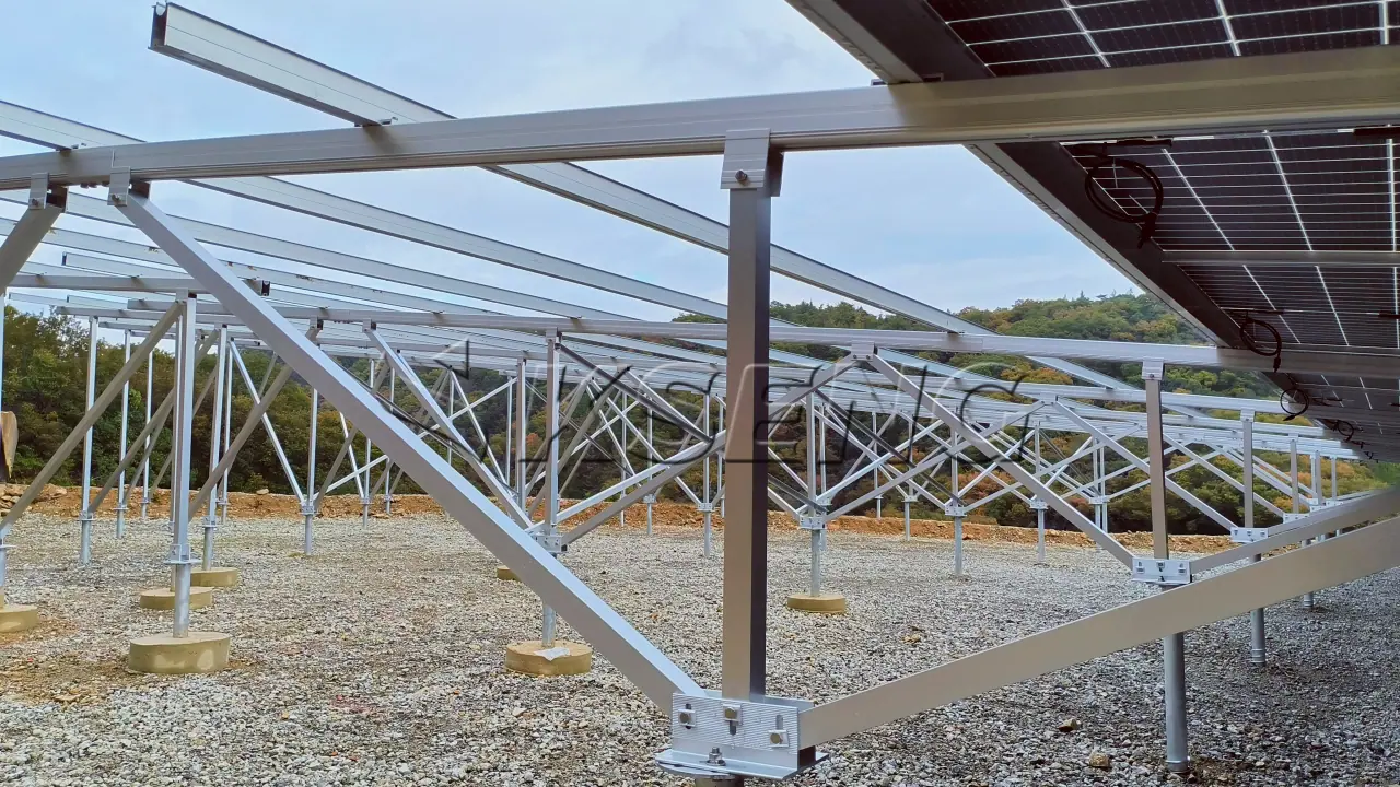 日本防水车棚光伏支架138KW