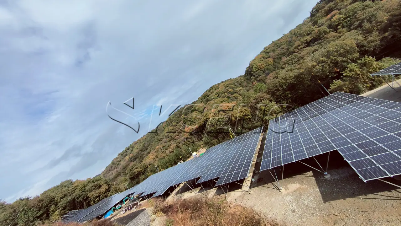 日本防水车棚光伏支架138KW