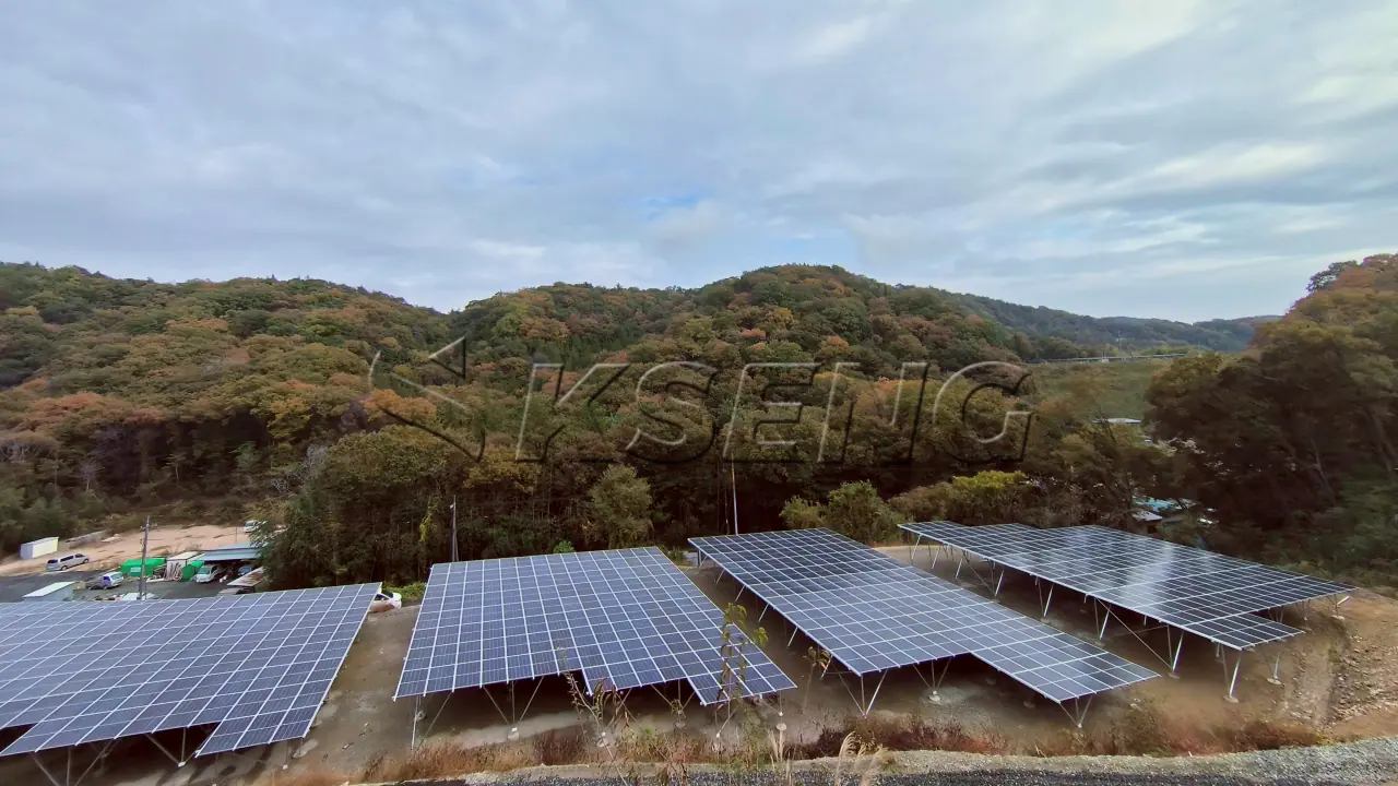 日本防水车棚光伏支架138KW