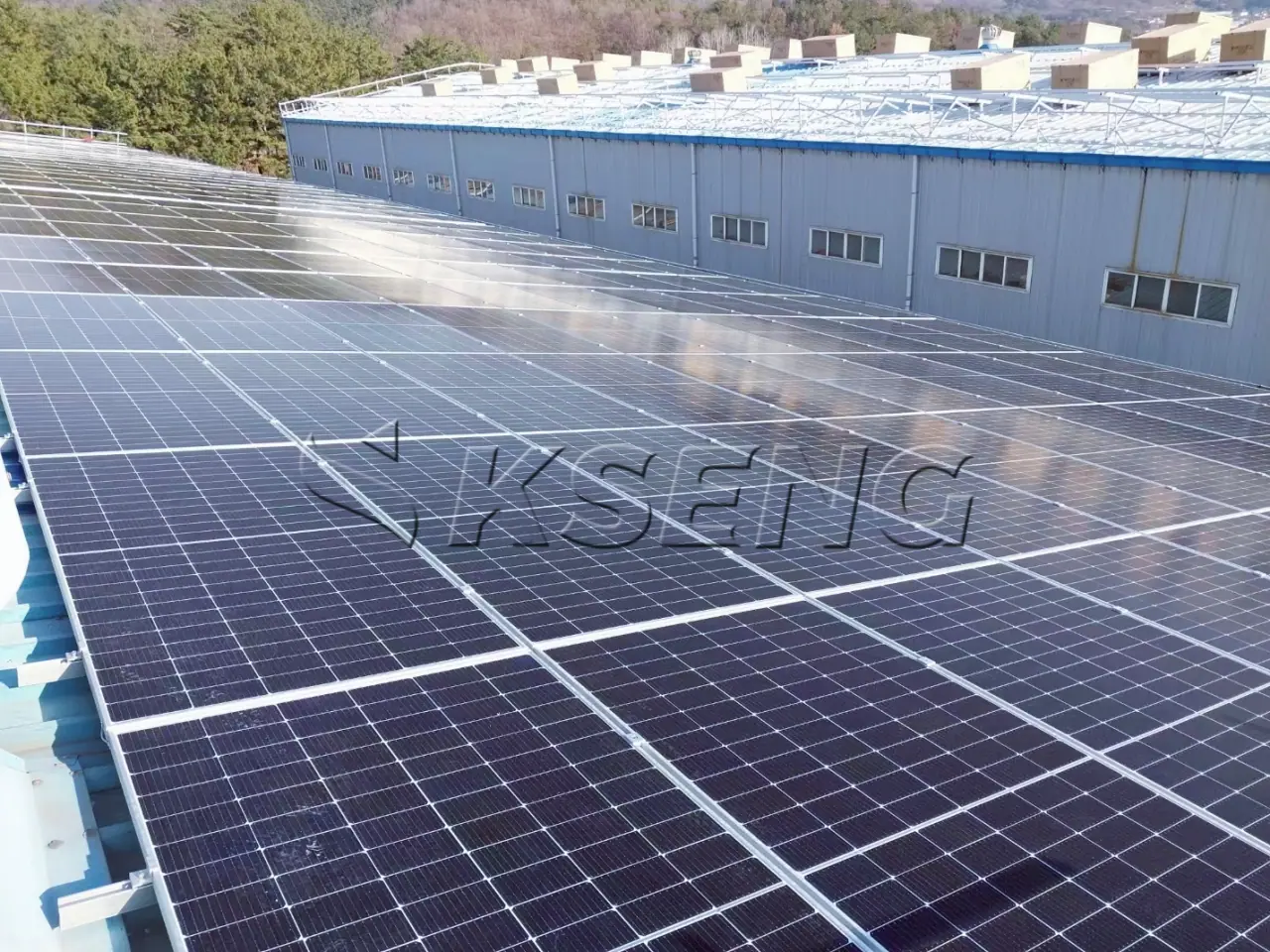 韩国庆尚南道屋面光伏支架806.3KW