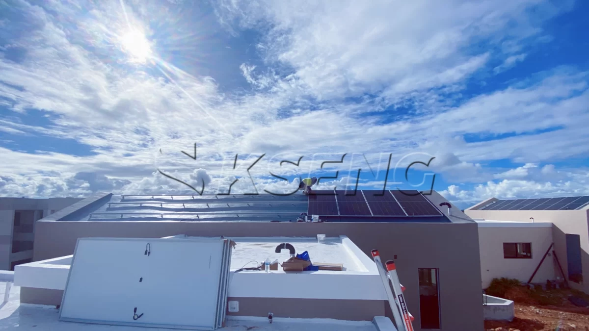 美国关岛屋面光伏支架13KW