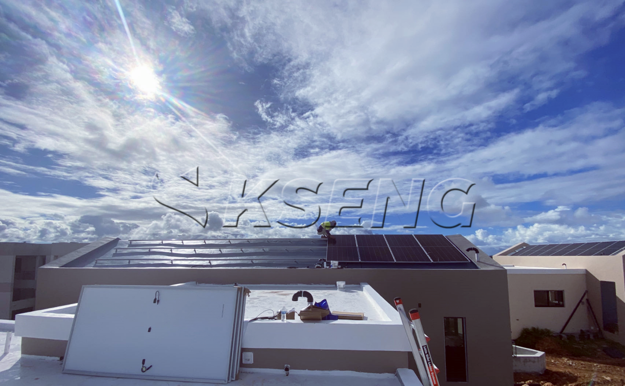 美国关岛屋面光伏支架13KW