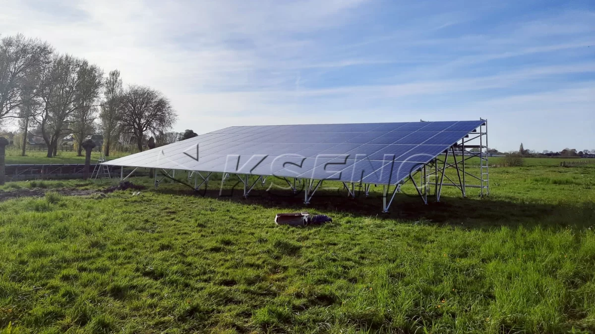 荷兰地面铝合金光伏支架25.2KW