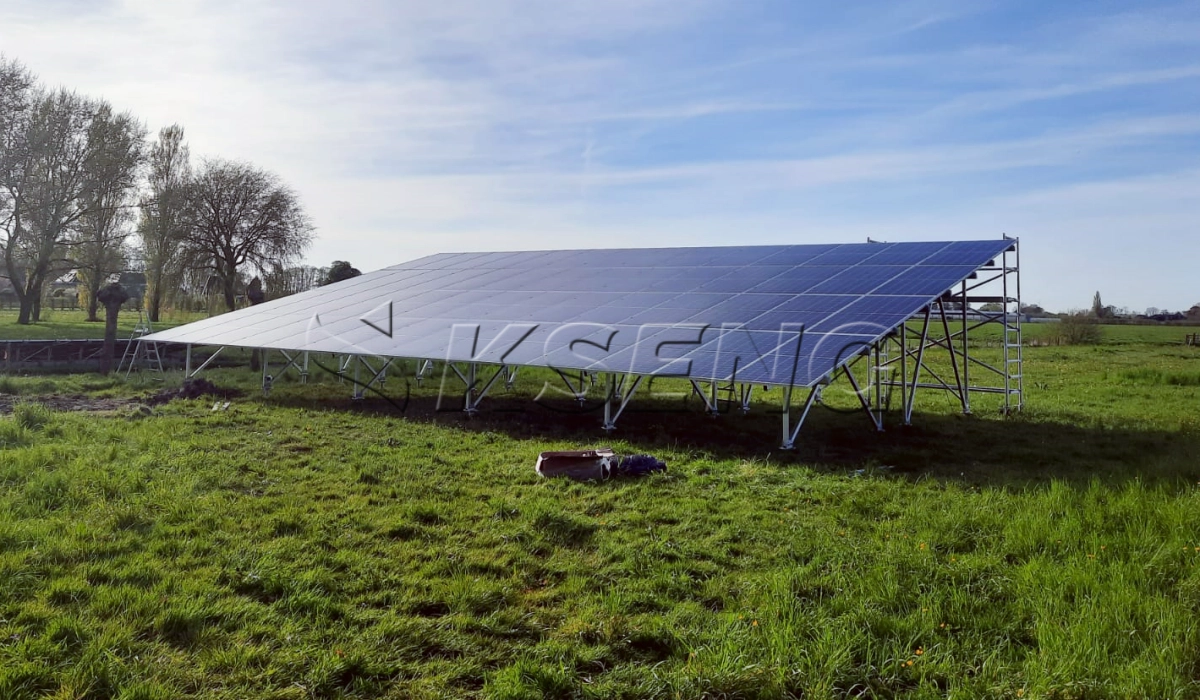 荷兰地面铝合金光伏支架25.2KW
