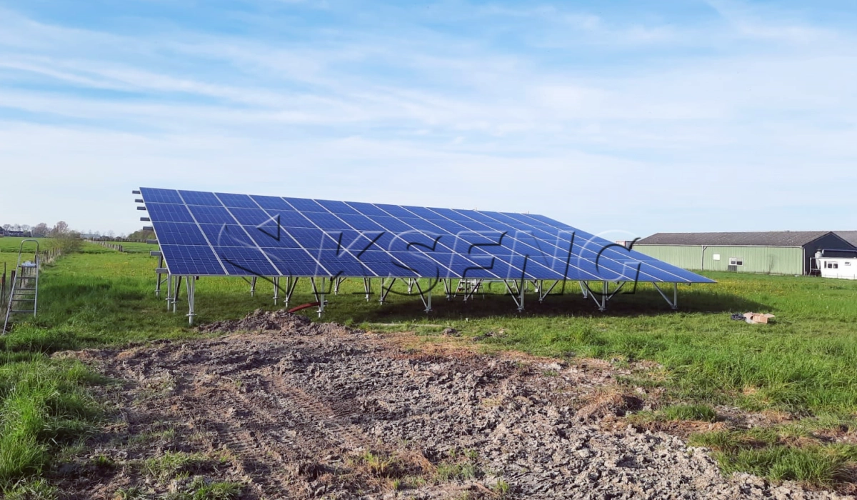 荷兰地面铝合金光伏支架25.2KW