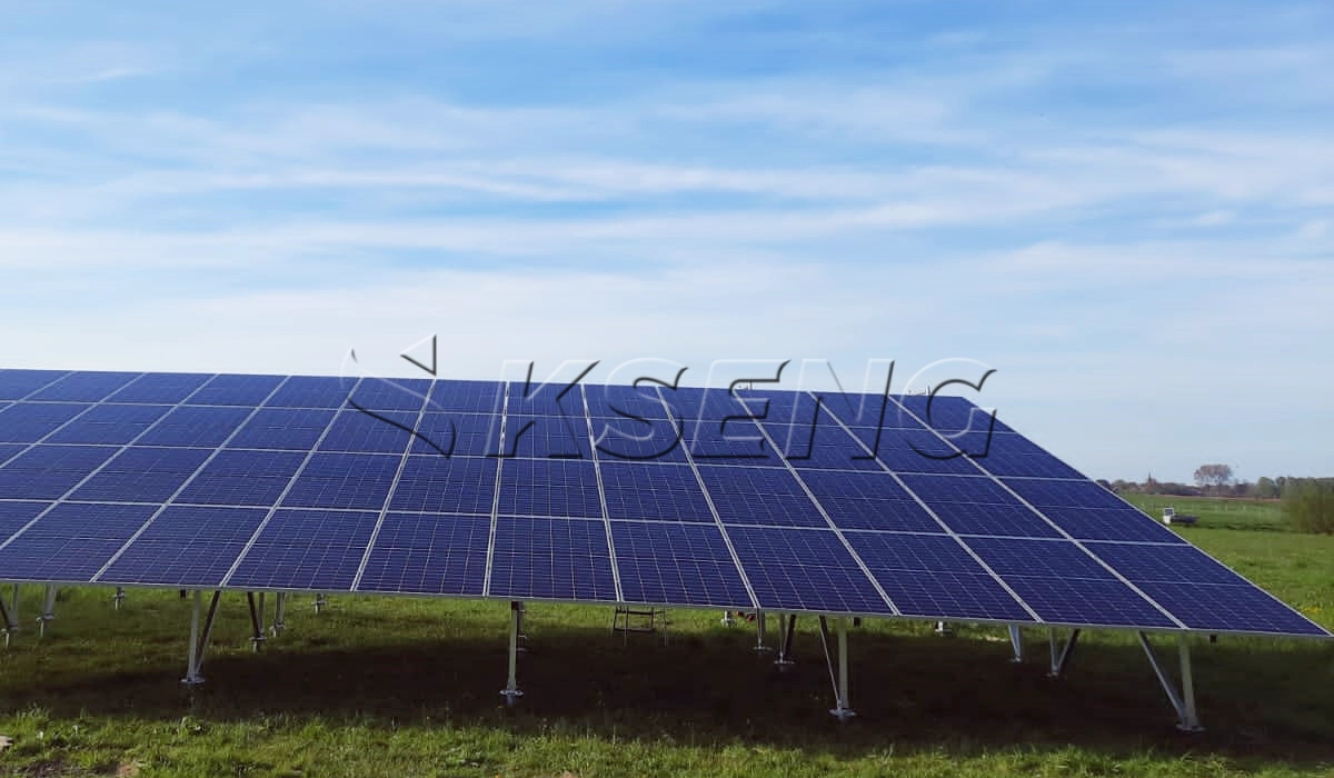 荷兰地面铝合金光伏支架25.2KW