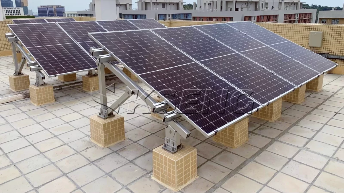 澳门群楼平屋顶光伏支架160KW