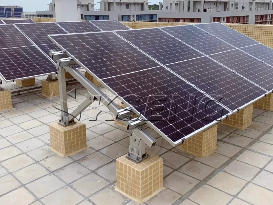 澳门群楼平屋顶光伏支架160KW