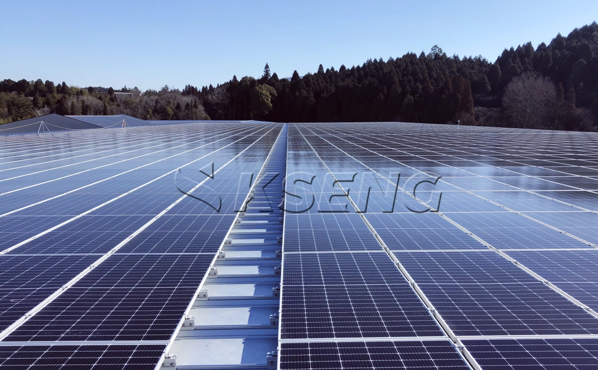 日本岐阜屋顶光伏支架1522.8KW
