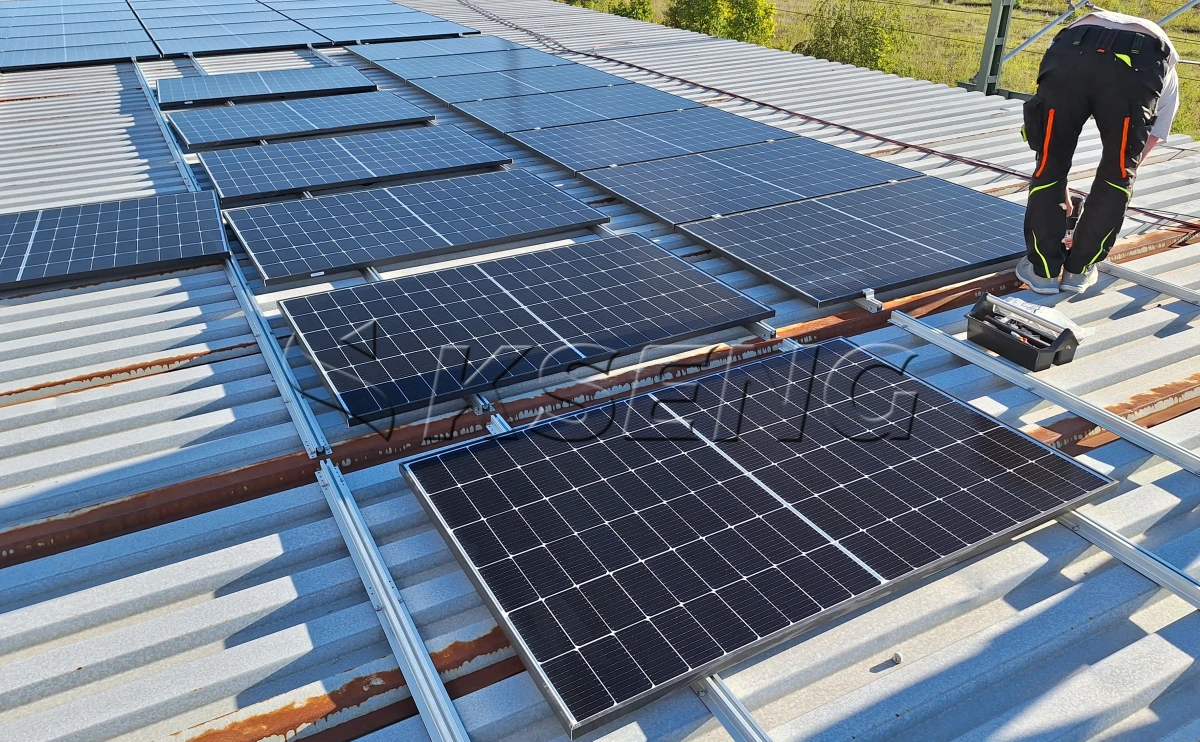 德国铁皮屋顶光伏支架39.84KW