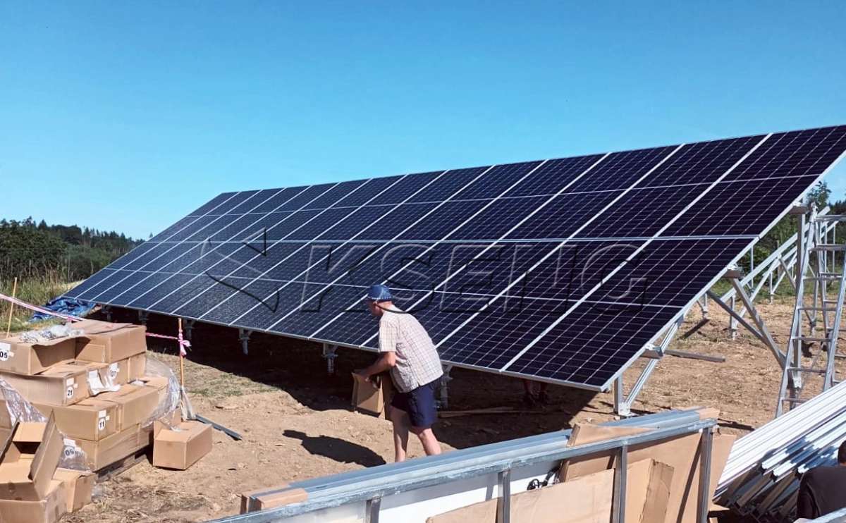 捷克铝合金地面光伏支架353.16KW