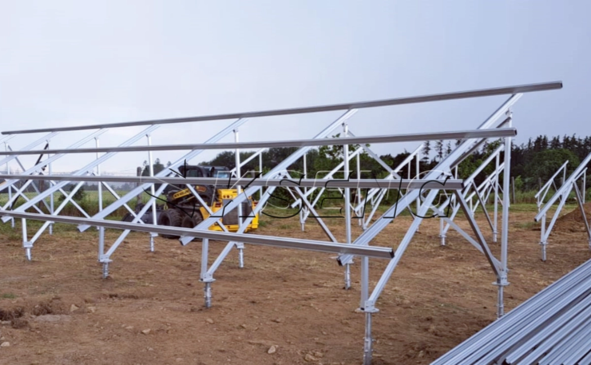 捷克铝合金地面光伏支架353.16KW