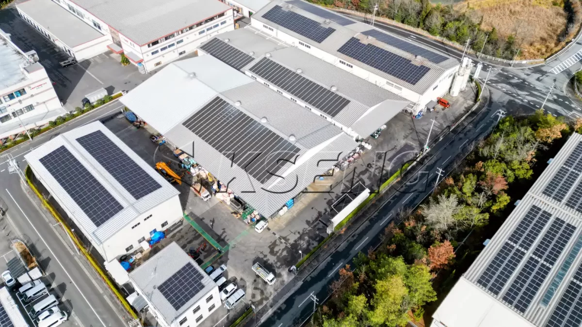 日本广岛屋顶光伏支架320KW项目案例