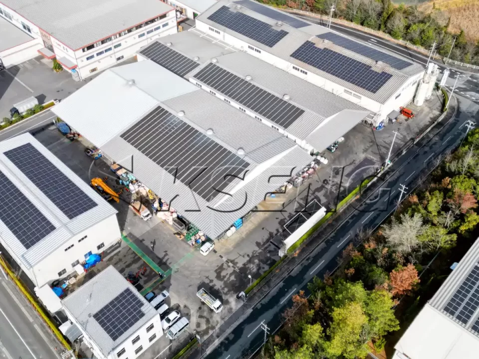 日本广岛屋顶光伏支架320KW项目案例
