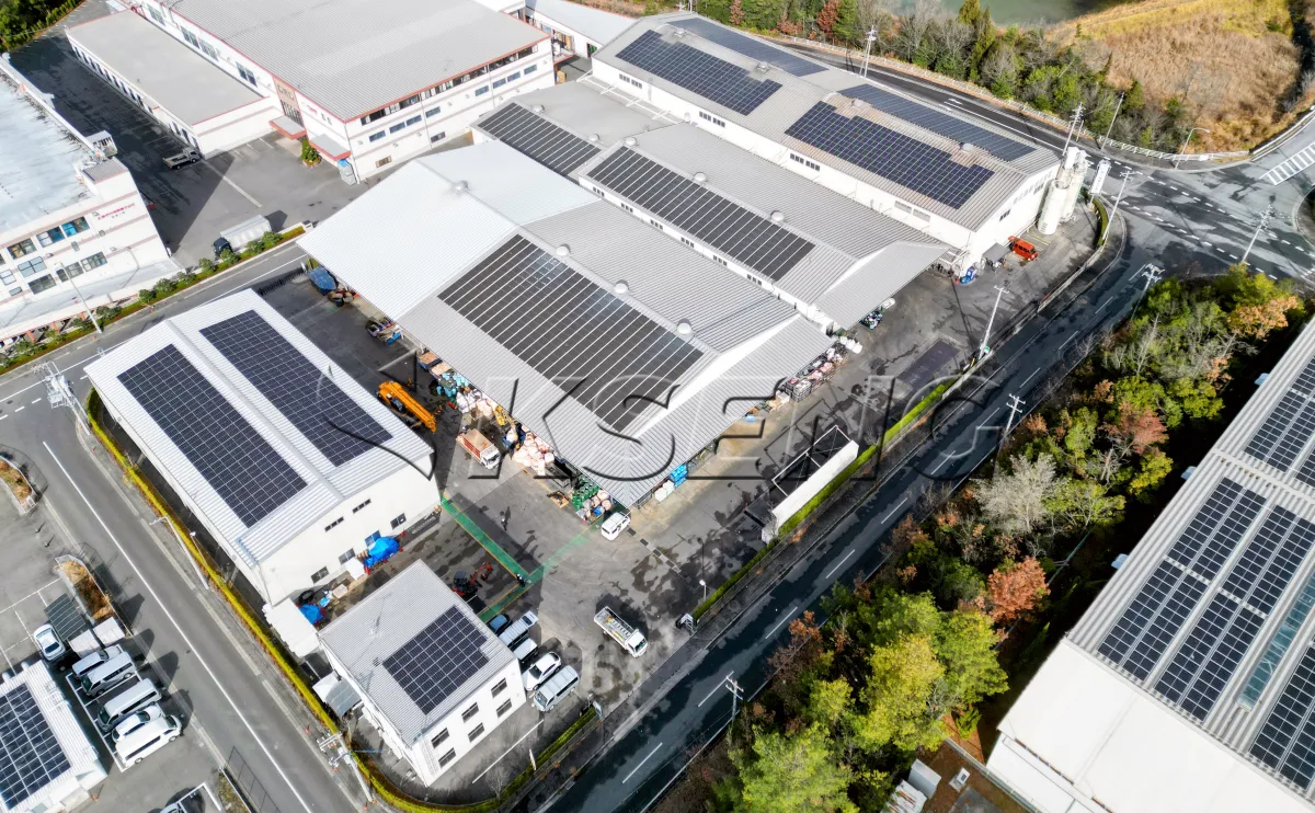 日本广岛屋顶光伏支架320KW项目案例