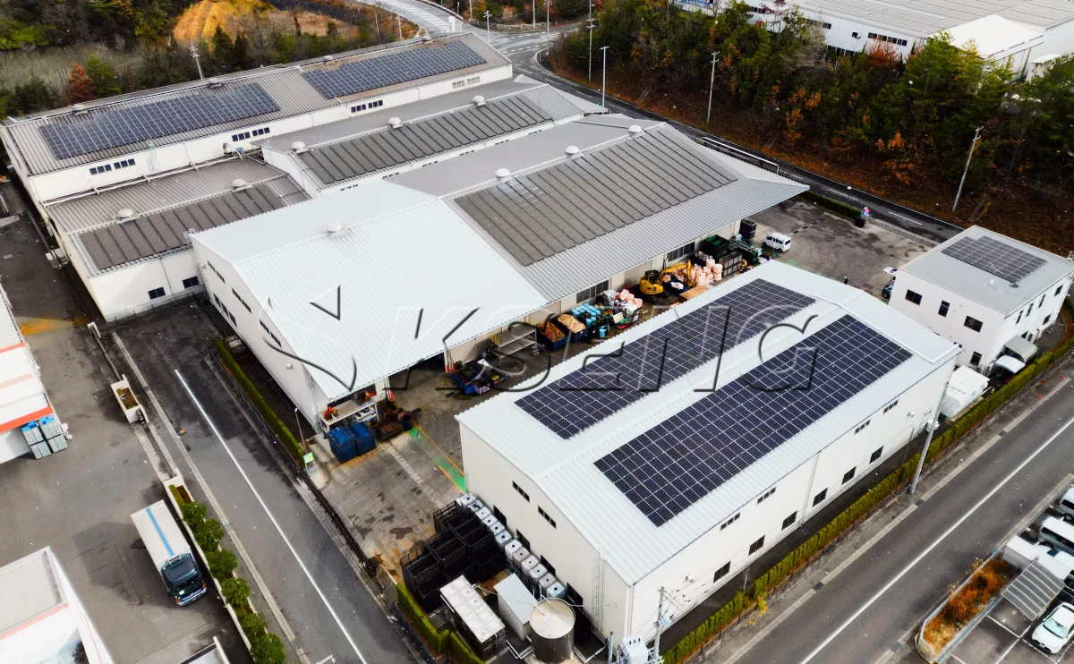 日本广岛屋顶光伏支架320KW项目案例