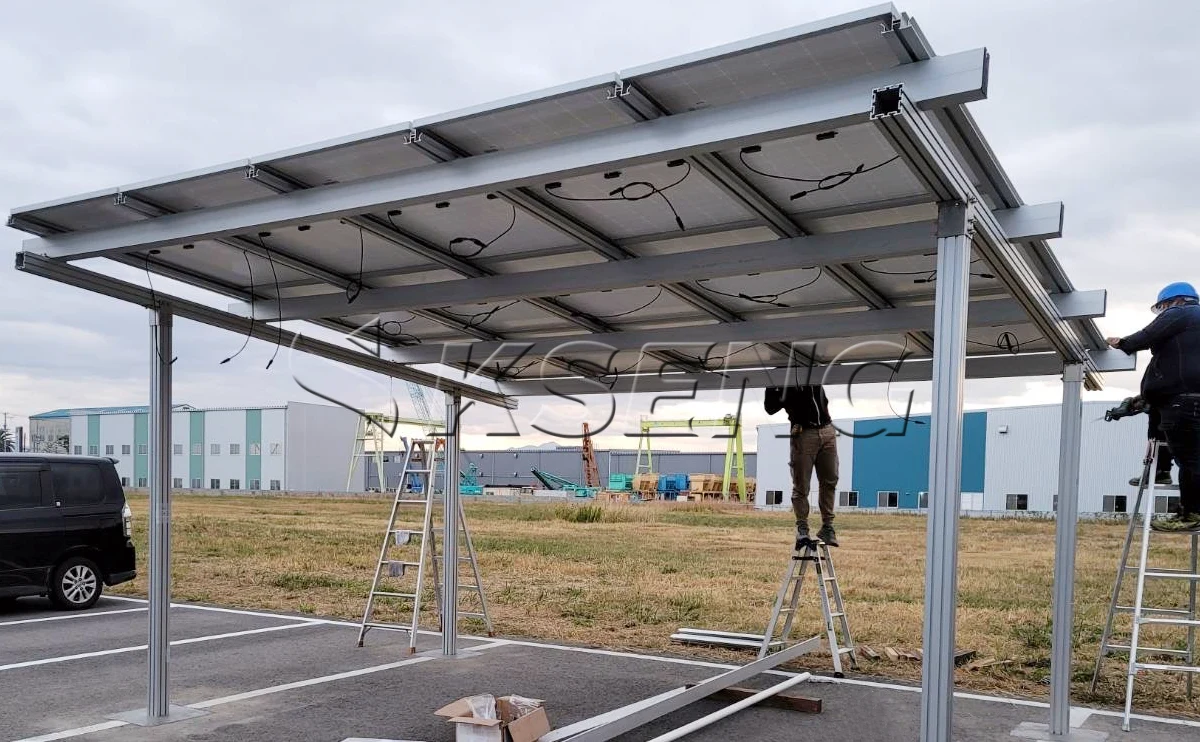 日本松山车棚光伏支架4.9KW项目案例