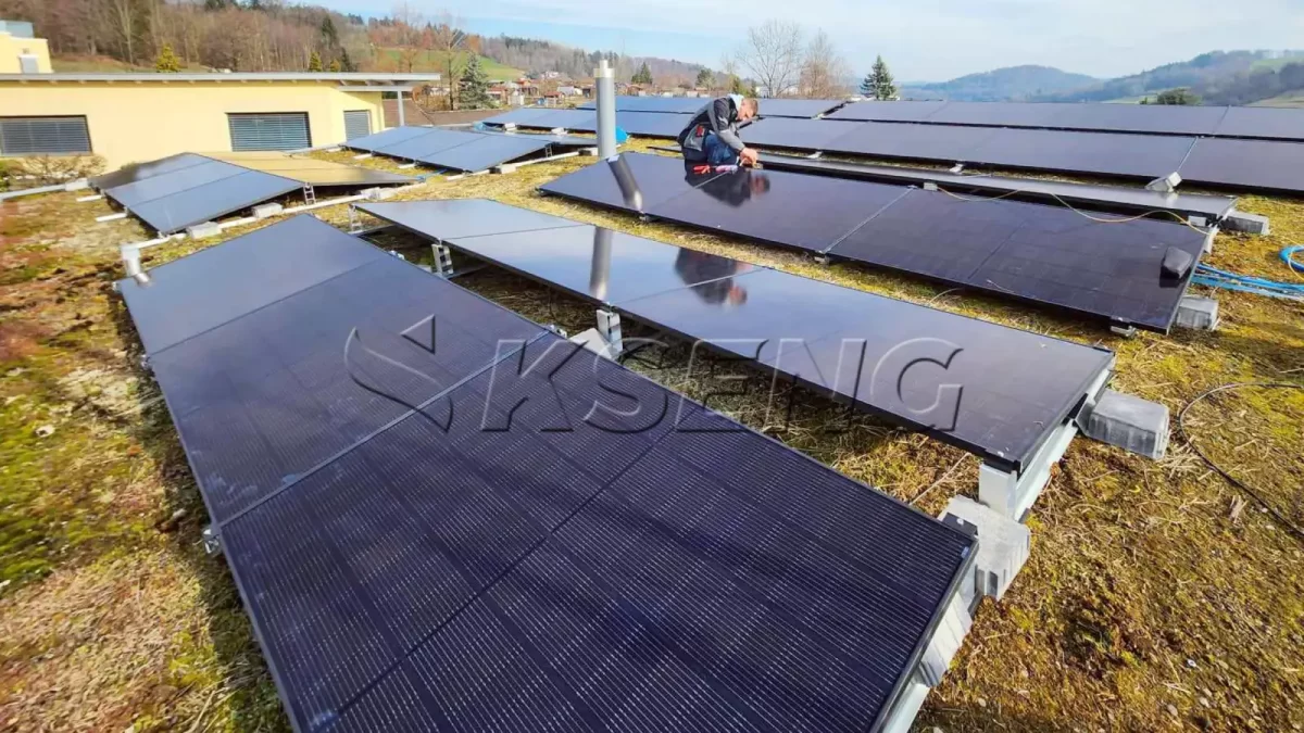 瑞士压载平屋顶光伏支架40KW