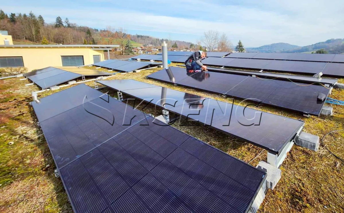 瑞士压载平屋顶光伏支架40KW