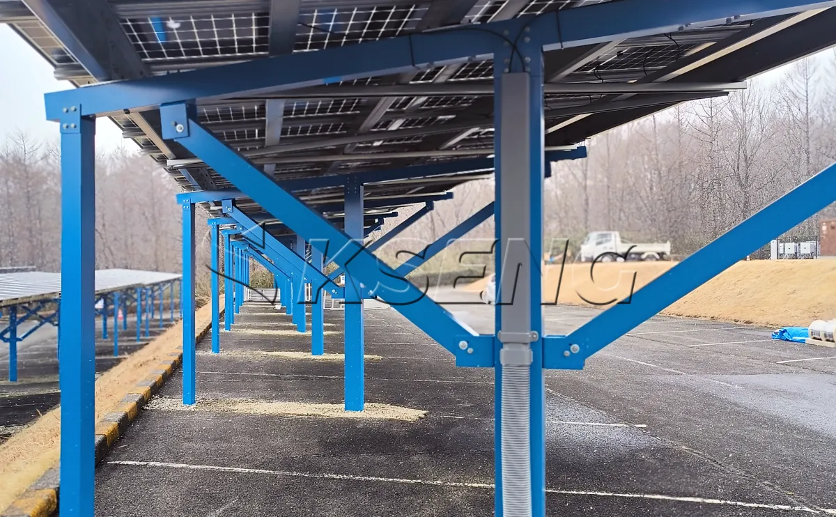 日本栃木车棚光伏支架476.3KW