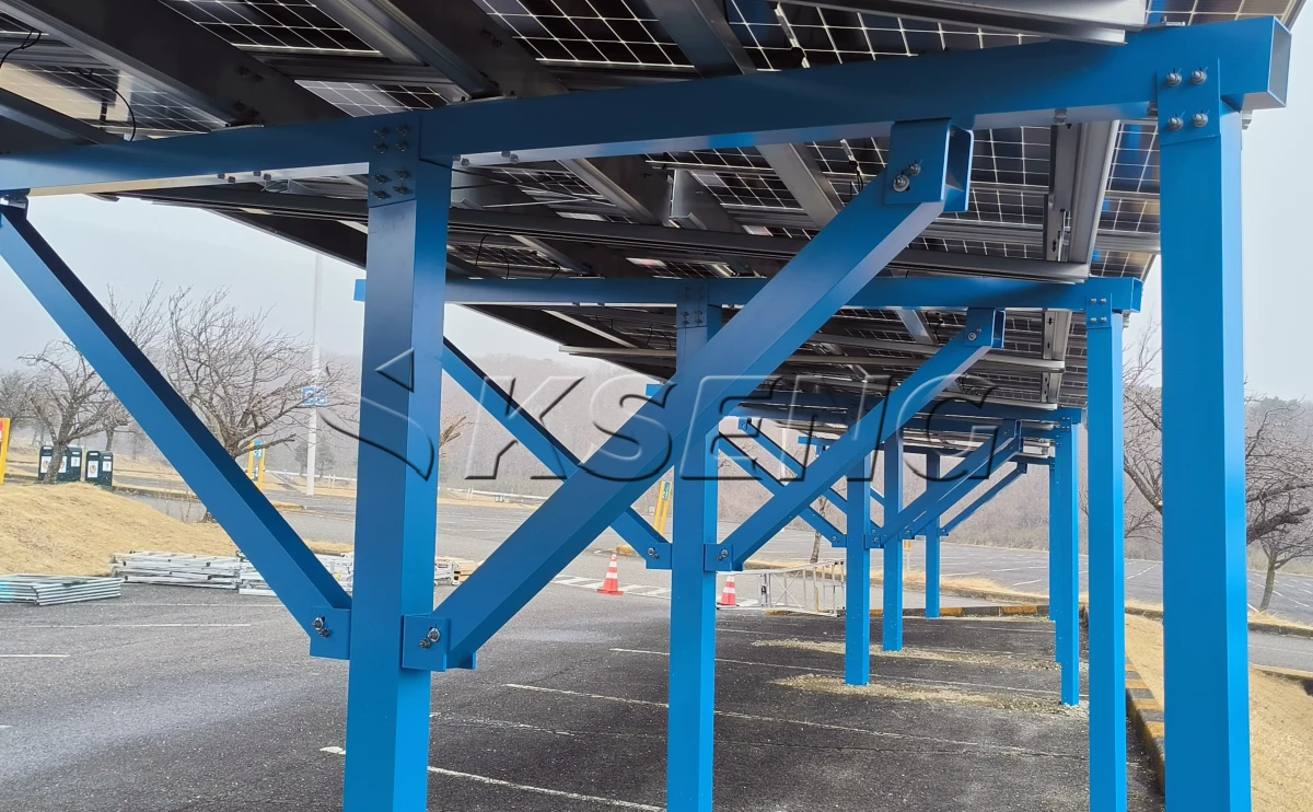 日本栃木车棚光伏支架476.3KW
