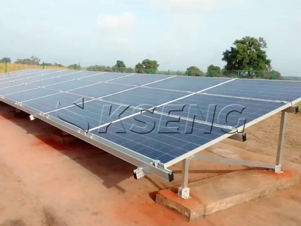 南非冈比亚地面光伏支架500KW项目案例