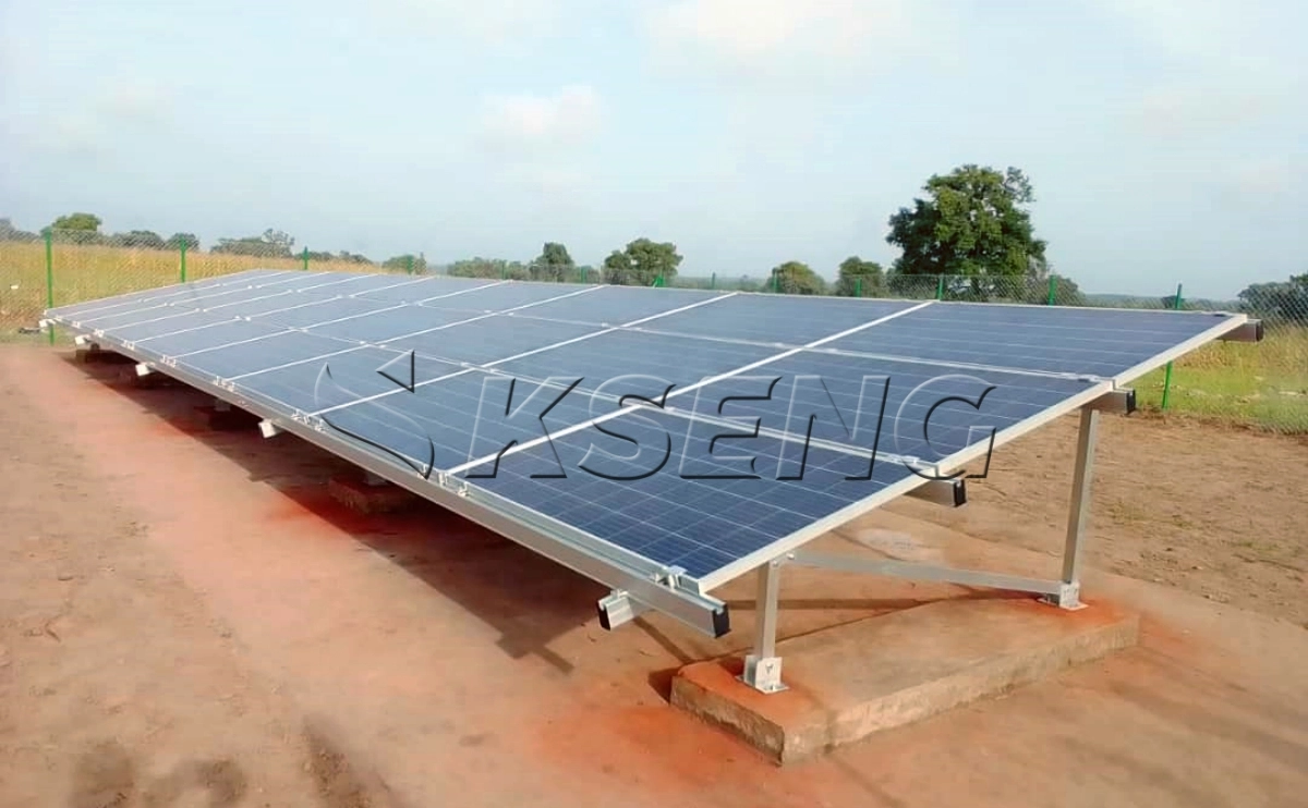 南非冈比亚地面光伏支架500KW项目案例
