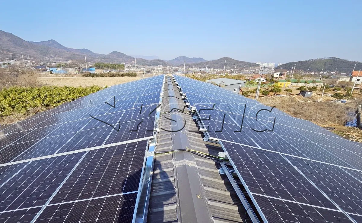 韩国彩钢瓦屋面光伏支架499KW项目案例