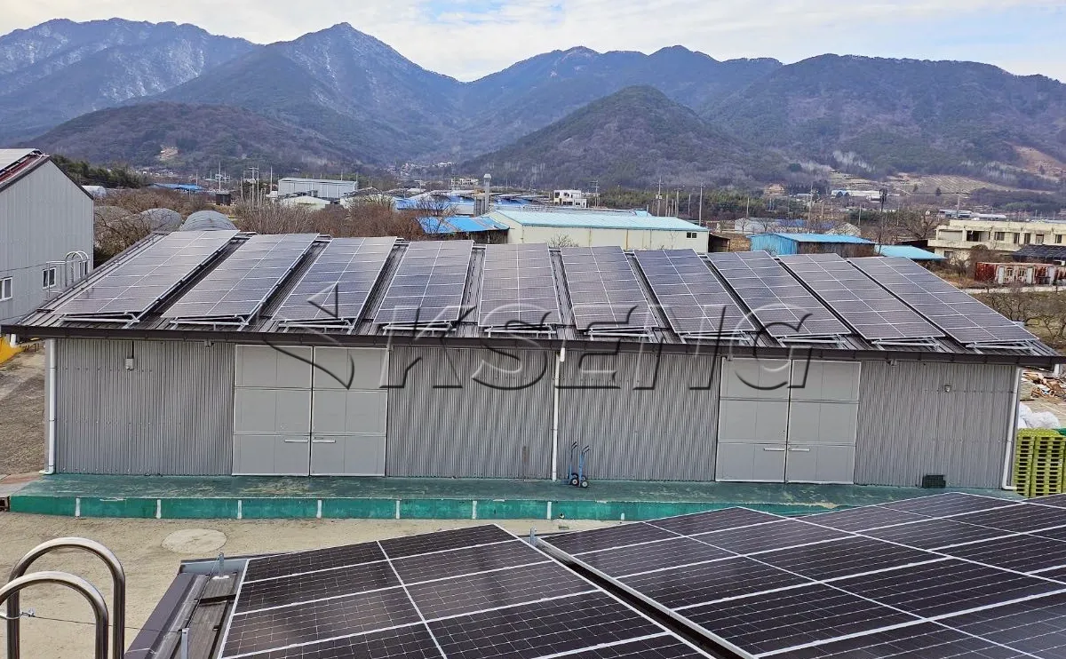 韩国彩钢瓦屋面光伏支架499KW项目案例