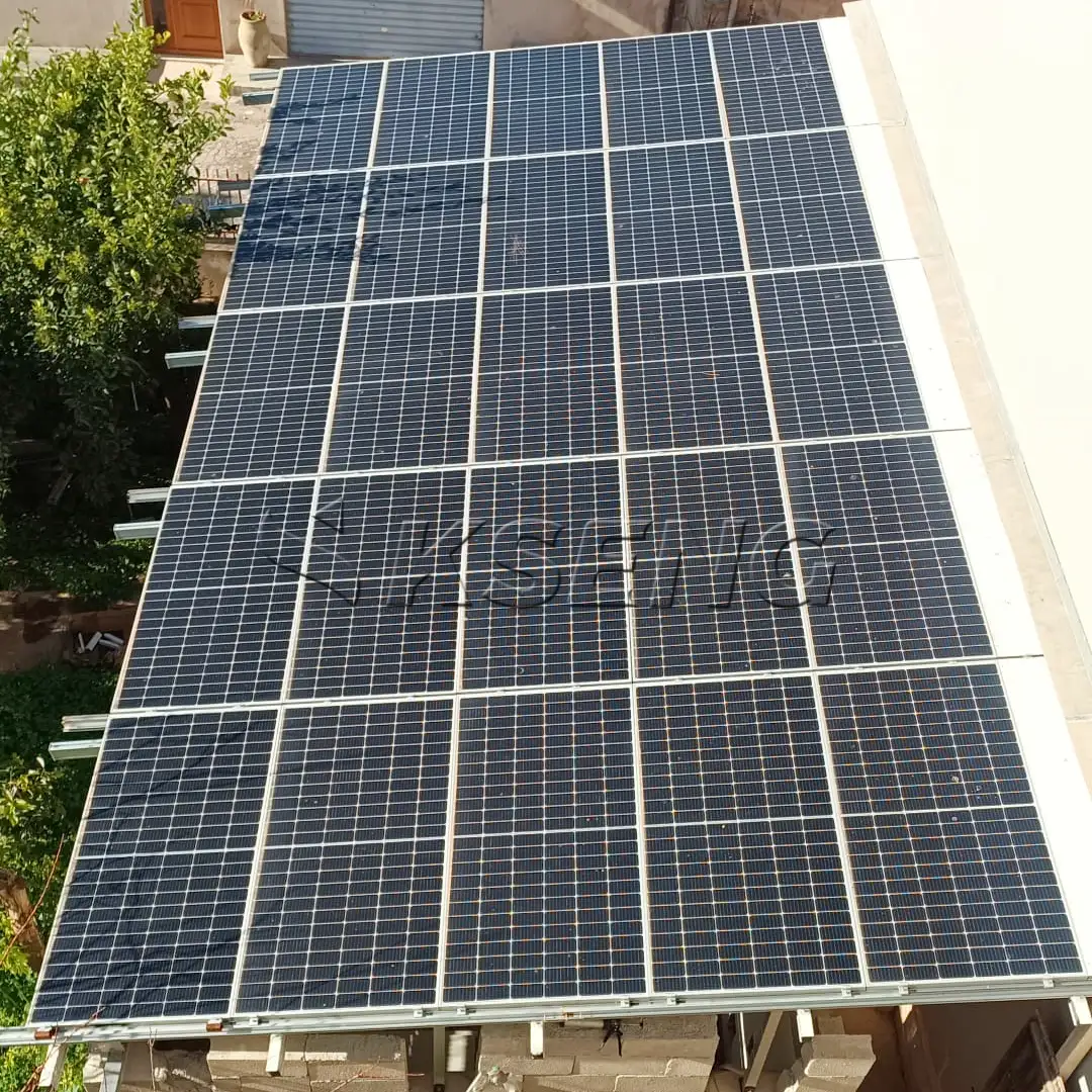 德国铝合金车棚光伏支架10KW项目案例