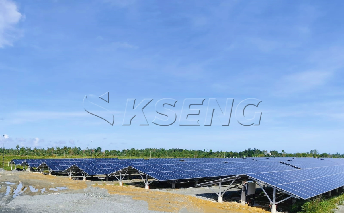 菲律宾碳钢地面光伏支架3.8MW