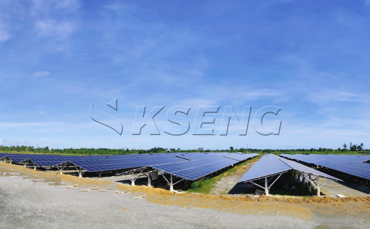 菲律宾碳钢地面光伏支架3.8MW