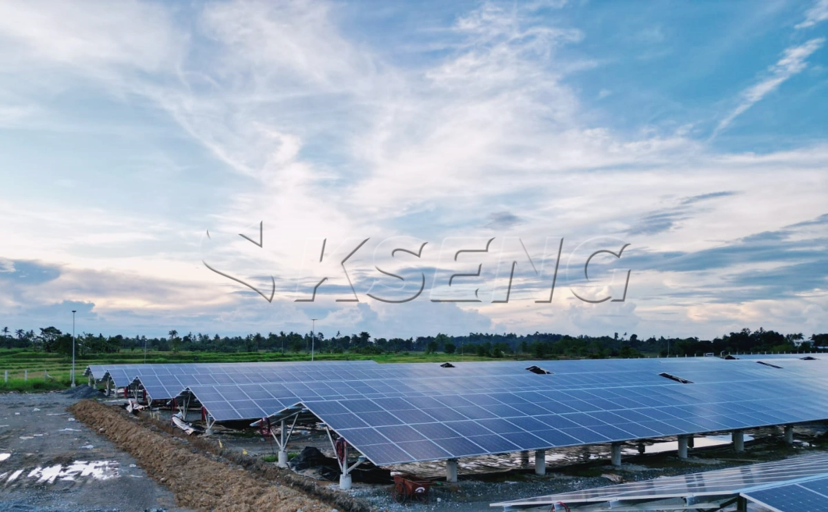 菲律宾碳钢地面光伏支架3.8MW