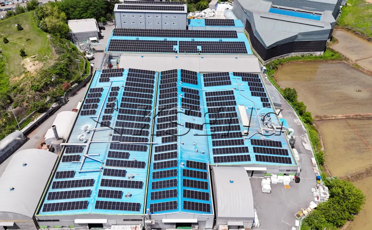 韩国庆北彩钢瓦光伏支架907.2KW案例