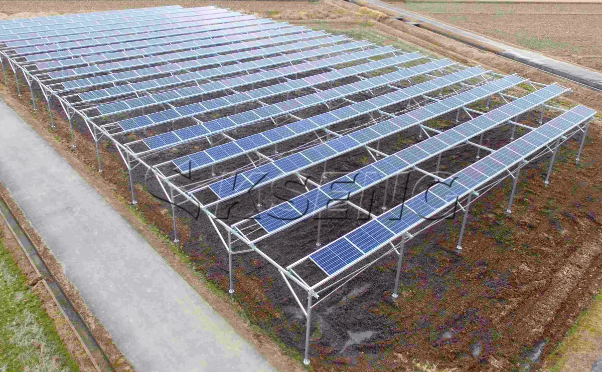 日本岡山县农棚光伏支架121KW项目案例
