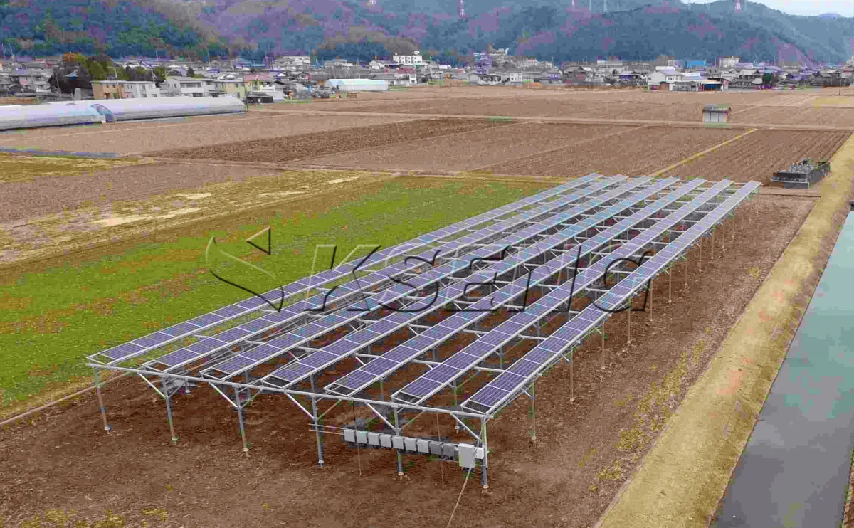 日本岡山县农棚光伏支架121KW项目案例