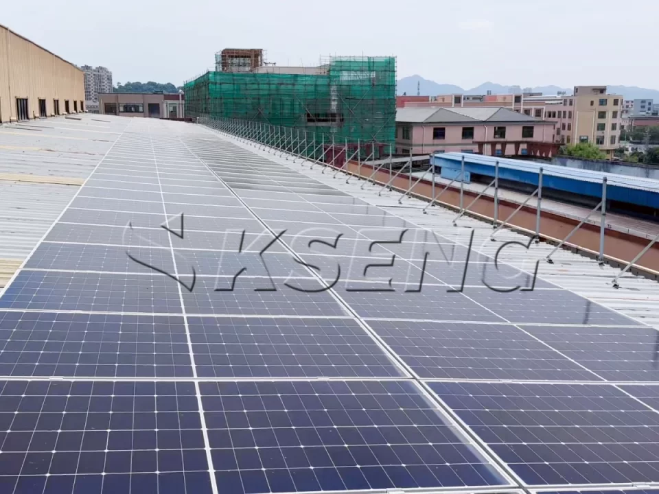 浙江绍兴彩钢瓦光伏支架670KW项目案例