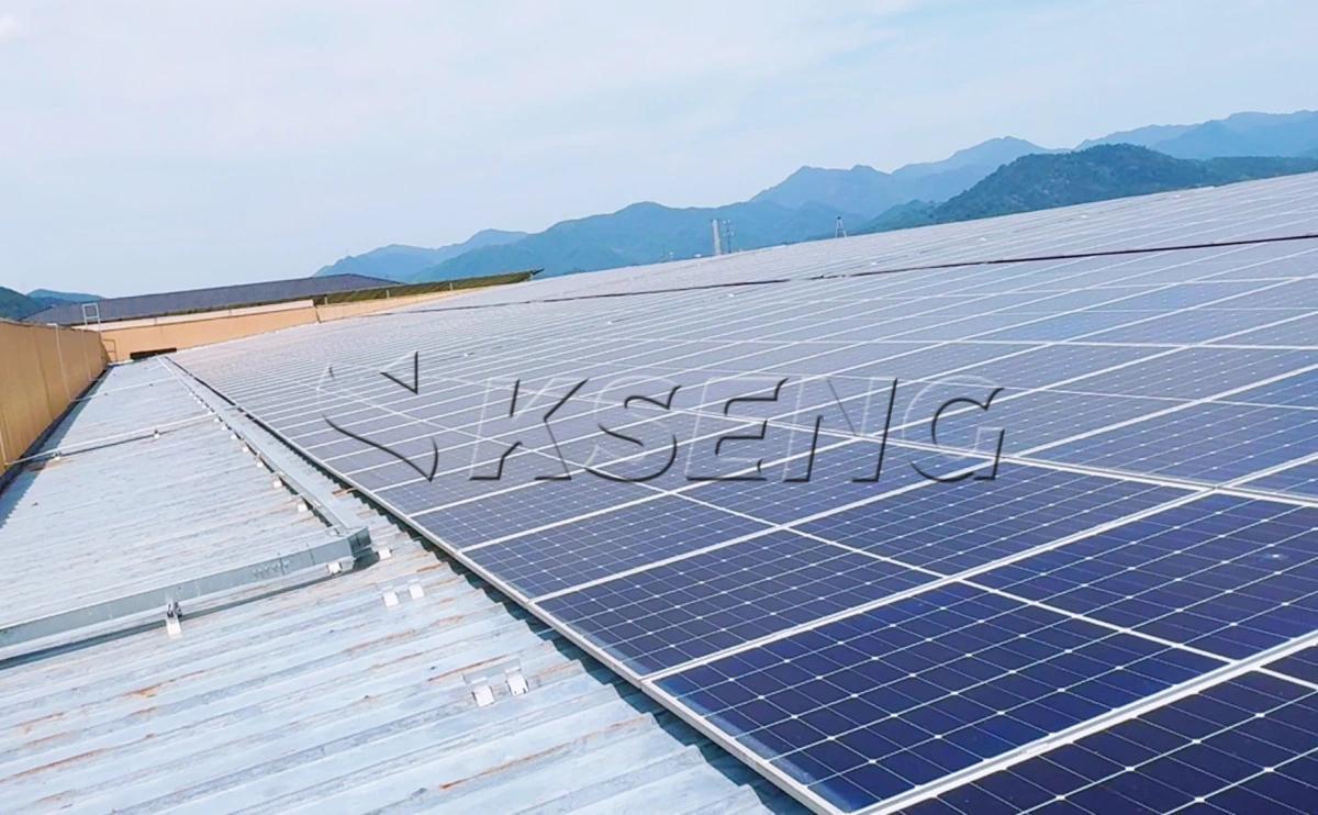 浙江绍兴彩钢瓦光伏支架670KW项目案例