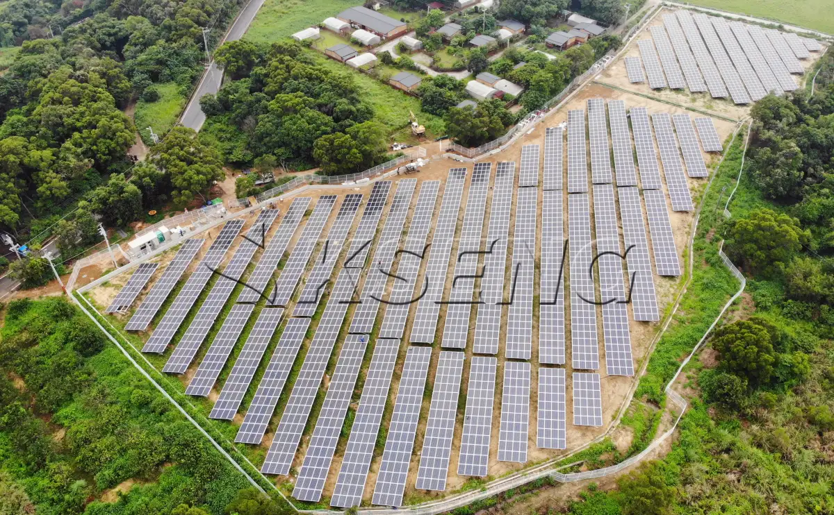 中国台湾地面光伏支架1.6MW项目案例